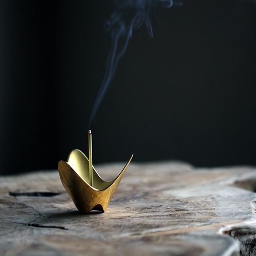 未使用 伝統工芸 金沢箔 金箔ガラス 箔一 彩華香立て お香立て 未使用